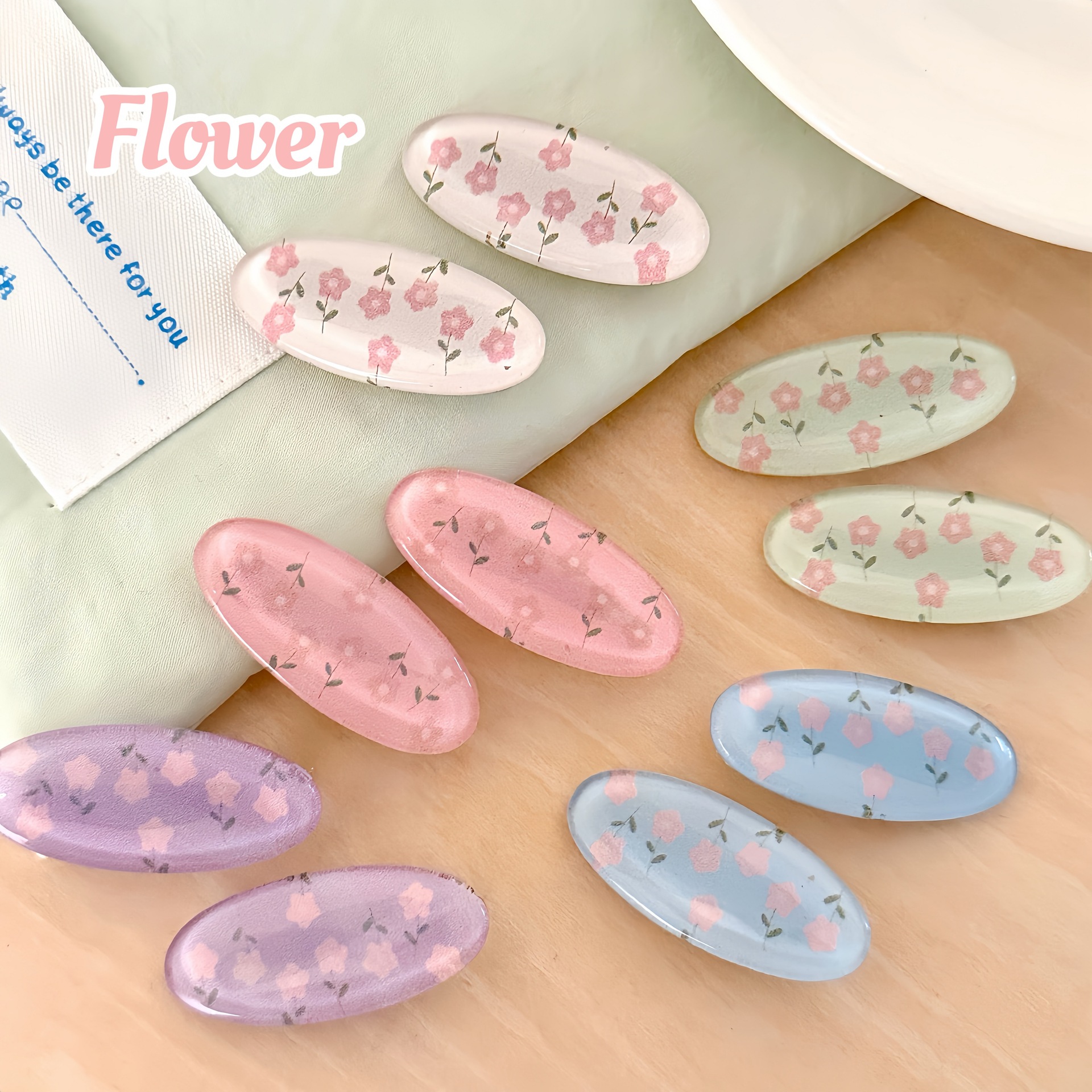 Nuevo retro dulce corazón de la niña pequeña flor fresa de flores redondas flores tarjeta de cabello frente pequeño clip lateral al por mayor