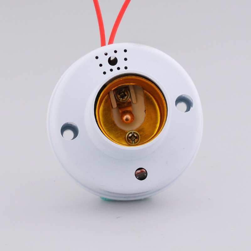 声控灯头 楼道延时感应灯头声控开关 声光控灯头灯座螺口接白炽灯