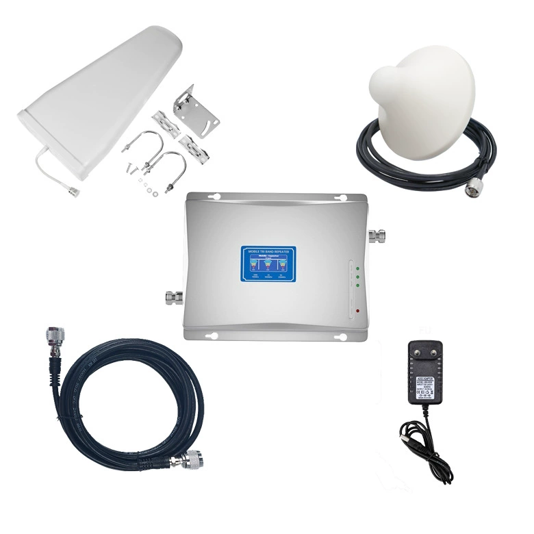 Репитер сигнала Hunda 4G, приемник усиления сигнала мобильного телефона с тремя сетями, усилитель сигнала мобильного телефона