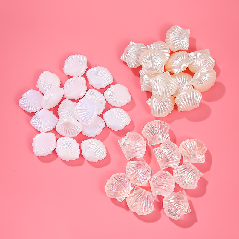 Baroque bright color pure white color shell ABS imitation pearl loose beads DIY hair accessories clothing jewelry accessories wholesale