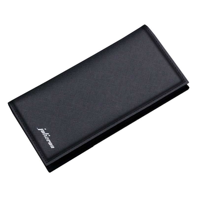 Nueva cartera de los hombres de estilo coreano de moda larga Cruz patrón de la cartera de moda multi-Tarjeta simple cartera de Ventas directas de fábrica