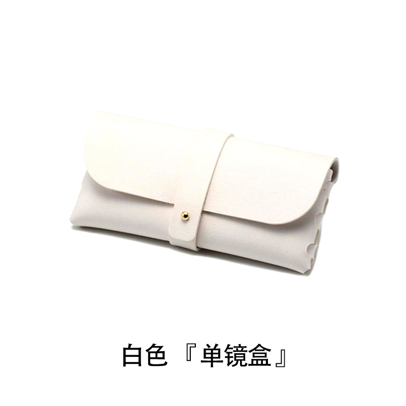 Venta al por mayor bajo foco gafas de sol caja gafas embalaje negro caja suave gafas bolsa al por mayor moda cuero caja conjunto completo fabricante