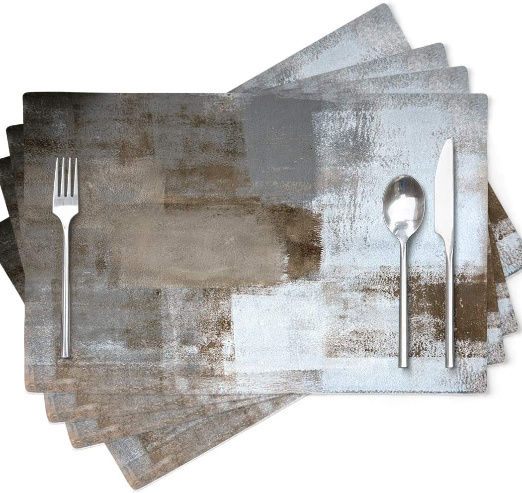 Arte moderno placemat café placemat arte abstracto pintura obras de arte estera de mesa fácil limpieza estera de aislamiento