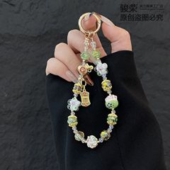 手机挂绳新中式招财猫水晶手机链ins风新款招财纳福挂链高级感挂