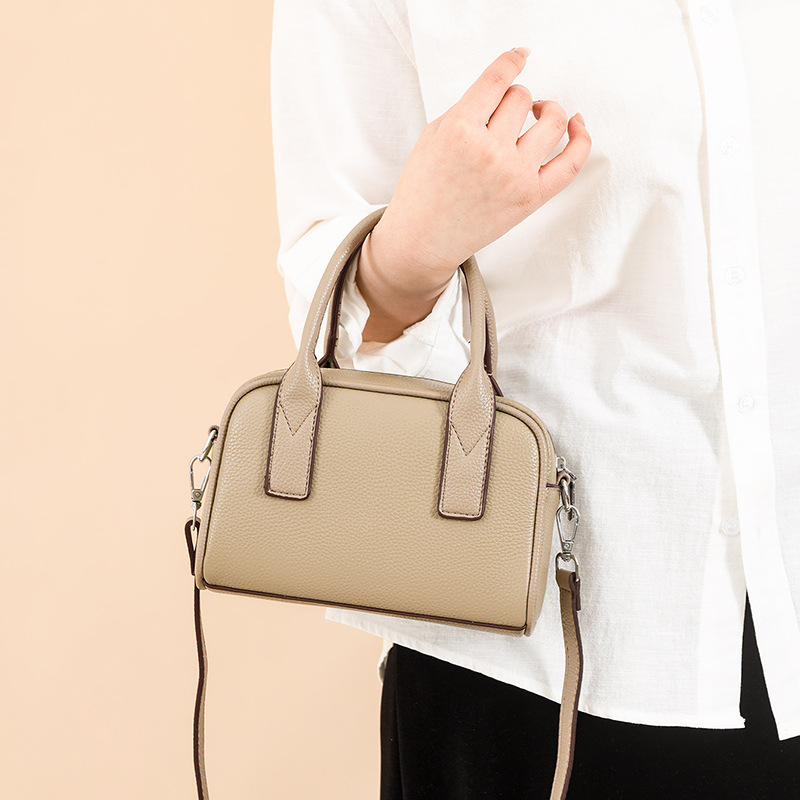 Bolso de mano de cuero genuino para mujer, estilo moderno, sencillo y elegante, bolso cruzado para ir al trabajo, venta al por mayor