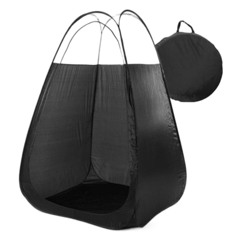 Transfronterizo en stock al por mayor ropa de ducha de baño cambio de ropa de spray vestidor simple tienda de belleza negro tienda de bronceado