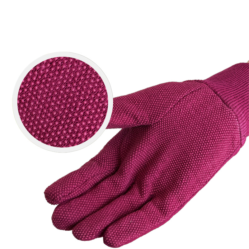 Guantes de jardín de las mujeres mini cuentas de punto de hilo de algodón resistente al desgaste jardinería plantación paja-tirando hogar invierno cálido