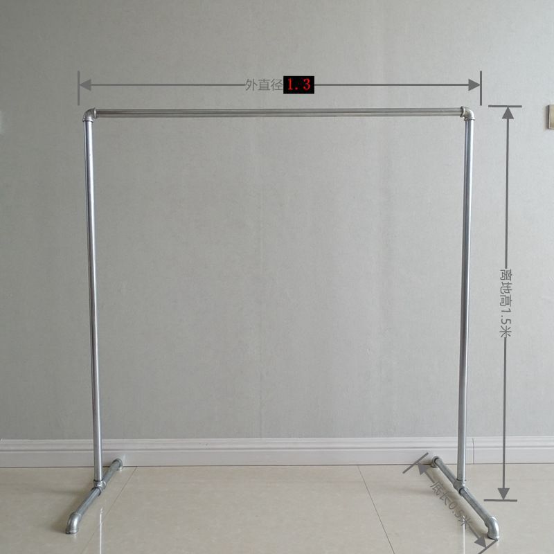 Galvanized Steel Pipe Clothing Display Rack, Single-Pole Water Pipe Rack for Home Use, Detachable Balcony Floor-Standing Clothes Drying Rack Galvanized Steel Pipe Clothing Display Rack, Single-Pole Water Pipe Rack for Home Use, Detachable Balcony Floor-Standing Clothes Drying Rack
