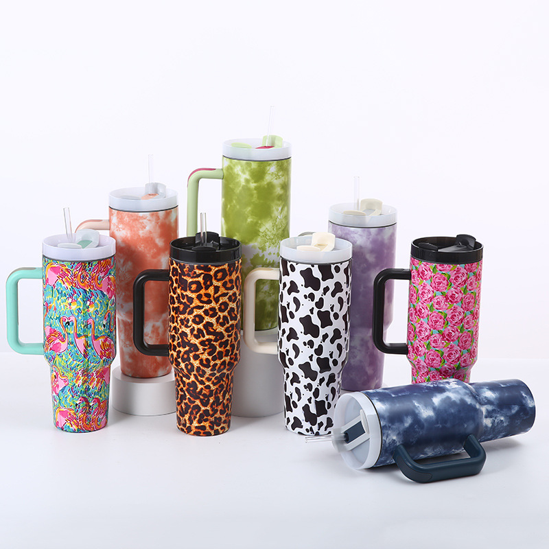 Décontractée Couleur Unie Léopard Acier Inoxydable Tasse Thermos display picture 1