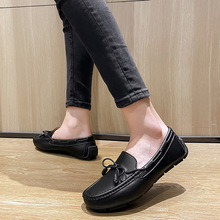 平底豆豆鞋女2025年新款春秋孕妇软底乐福鞋懒人鞋一脚蹬鞋单鞋女