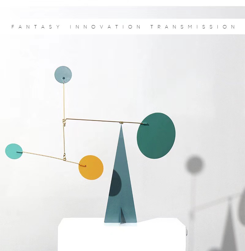 modern Simplicity originality Balancer Decoration Open House Sales offices Metal Geometry Morandi Soft loading a decoration