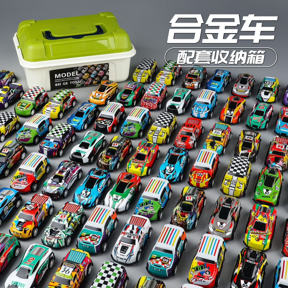 Coche de juguete infantil hoja hoja de hierro coche pequeño conjunto de aleación fábrica de coches de juguete para niños contenedores de barril