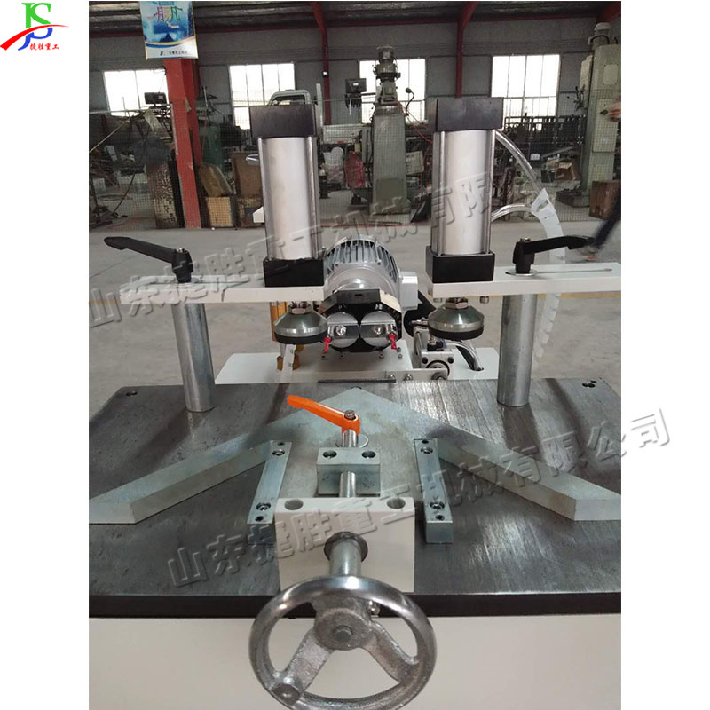 Puerta de marco de madera maciza Máquina de perforación de 45 grados Taladro de perforación horizontal de carpintería hidráulica de escritorio Taladro de agujero oblicuo cuadrado lateral de doble cabeza