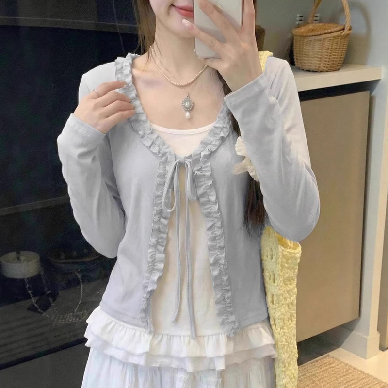 Fake Two-Piece Color-Blocked Long-Sleeve T-Shirt for Women, 2026 Spring and Autumn New Design, Korean Style Slimming Top for Women