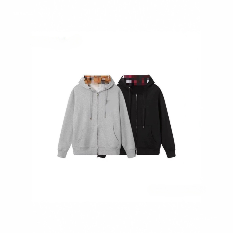 Cross-border bestseller British-style embroidered hooded sweatshirt, trendy versatile solid color loose casual jacket