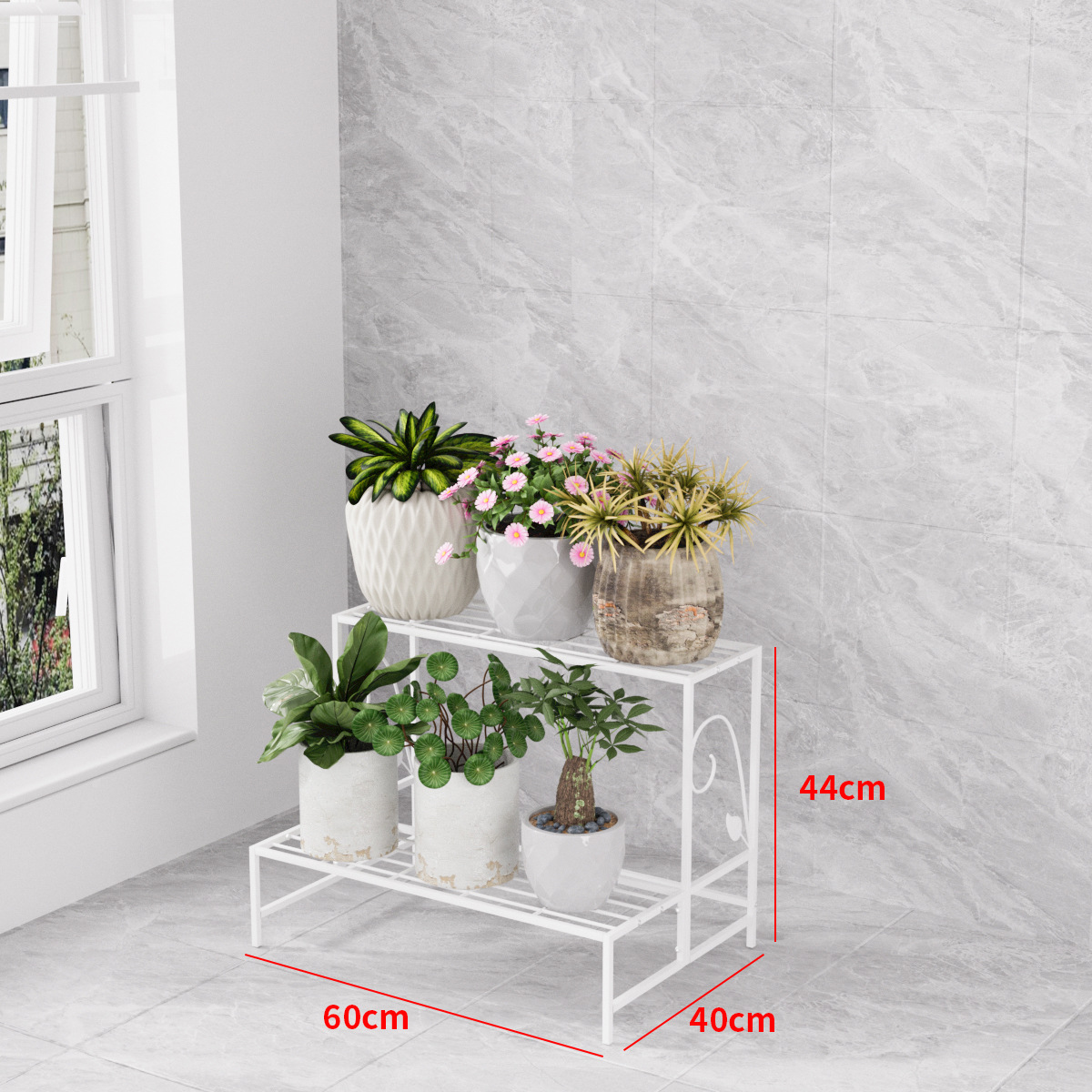 多層鉄段付きフラワーラック収納ラックバルコニーリビングルーム屋内床置き新しい多肉植物植木鉢フラワーラック