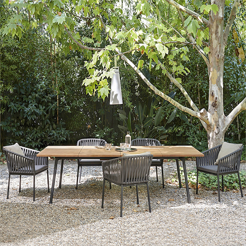 Mesas y sillas al aire libre Combinación Villa Patio Balcón Impermeable Protector solar Muebles de ocio Jardín al aire libre Terraza Mesas y sillas de ratán