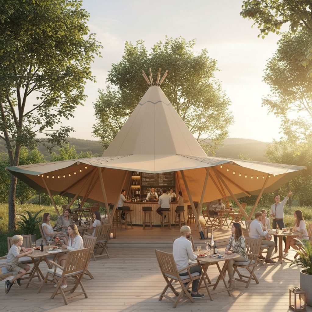 Large Outdoor Sunshade Tent Camping Restaurant Coffee Bar Scenic Spot Homestay Internet-Famous Indian Straw Hat Tent