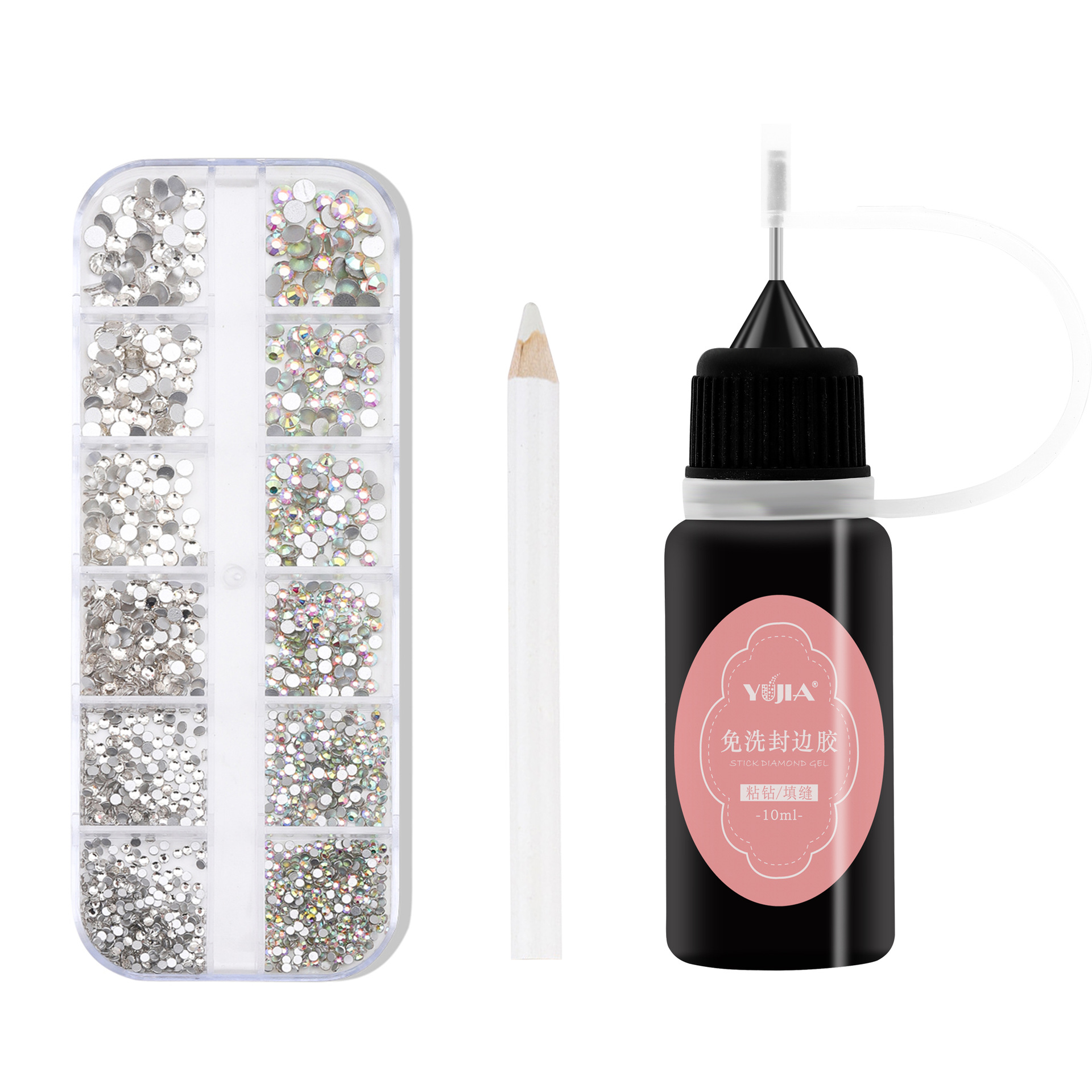 Juego de pegamento de diamantes para uñas
