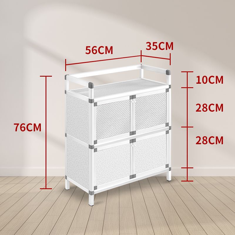 armario de comedor de aleación de aluminio simple armario de cubierta pequeño armario de alquiler armario de almacenamiento armario de cocina doméstico armario de almacenamiento multicapa