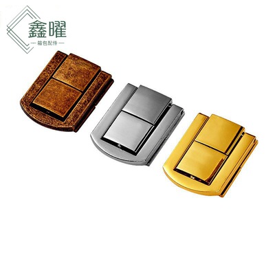 供應日字鎖扣合金方扣日字形包裝盒鎖扣方形方扣紅酒盒金色日字扣