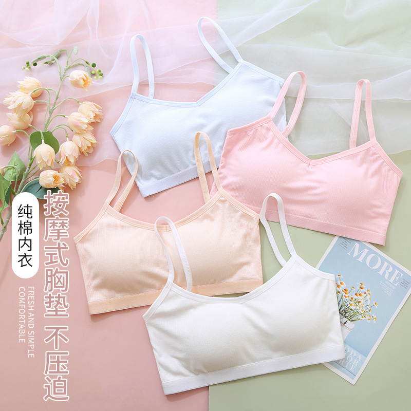 Underwear for Adolescent Girls Students Middle School Students Developmental Small Vest for Big Children Children Girls Thin Bra