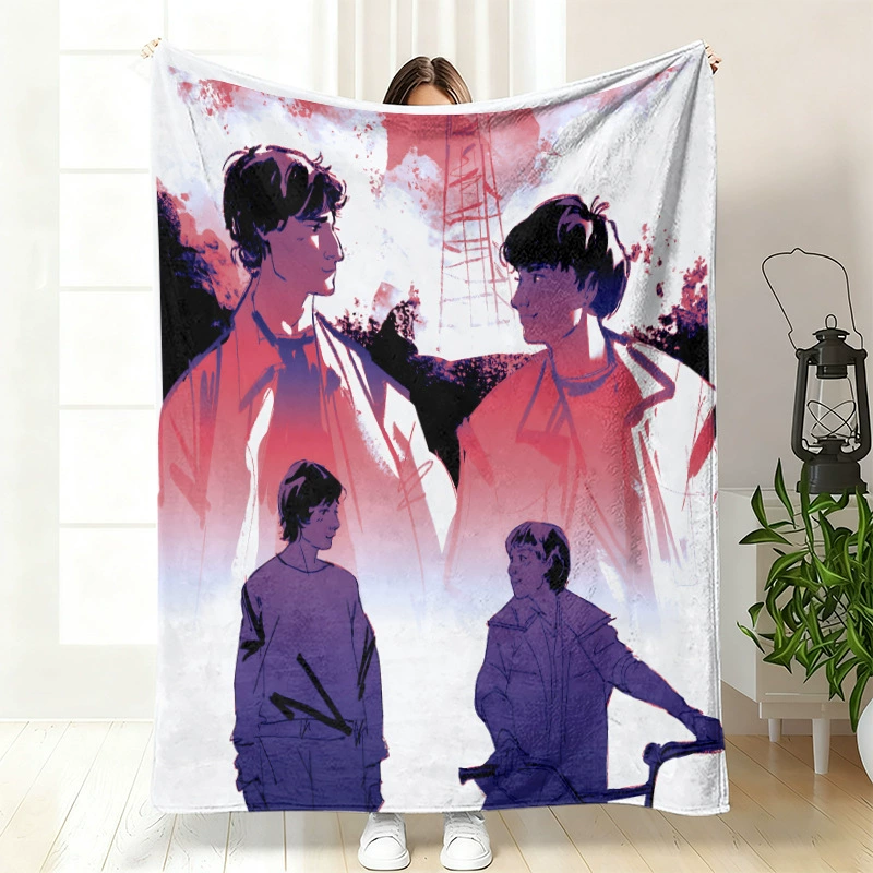Плюшевая флисовая плед-одеяло BylerCP (в стиле Stranger Things), мягкий для отдыха, 70×100–150×200 см