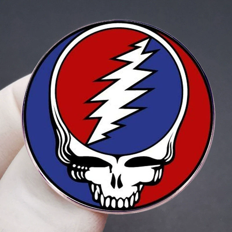 Украшение-брошь Grateful Dead в виде рок-группы панк-музыка череп/значок из металла сплав аксессуары