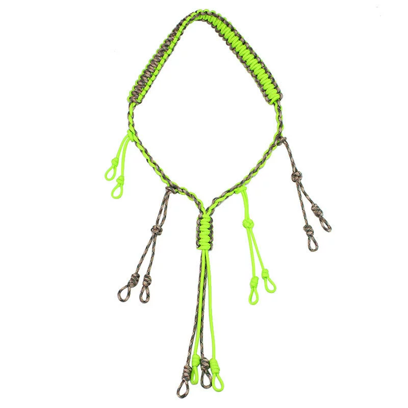 Travel choker, universal whistle, woven tactics strap with accessories