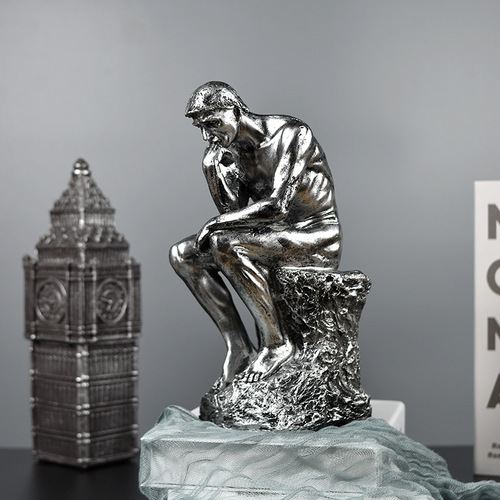 Thinker resin statue abstract figure sculpture art crafts ornaments home desktop wine cabinet window display