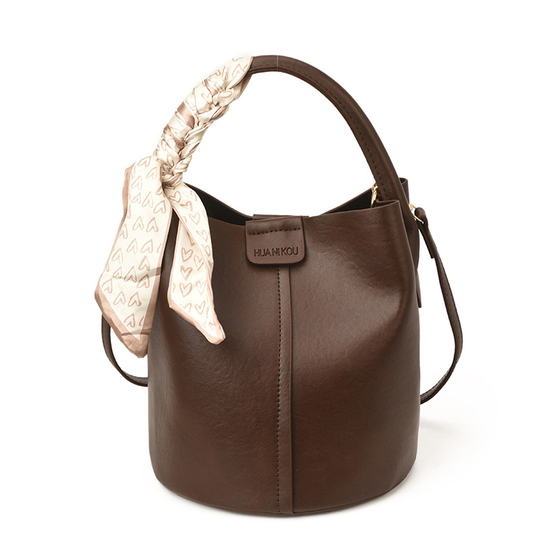 Borsa a secchiello retrò borsa a cesto casual a tracolla_voghion.com