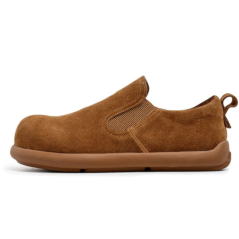 2025 primavera y verano de alta calidad transmisión en vivo de cuero de terciopelo anti-transpirable zapatos de hombre superligeros zapatos de pie Lefour zapatos de pedal para hombre