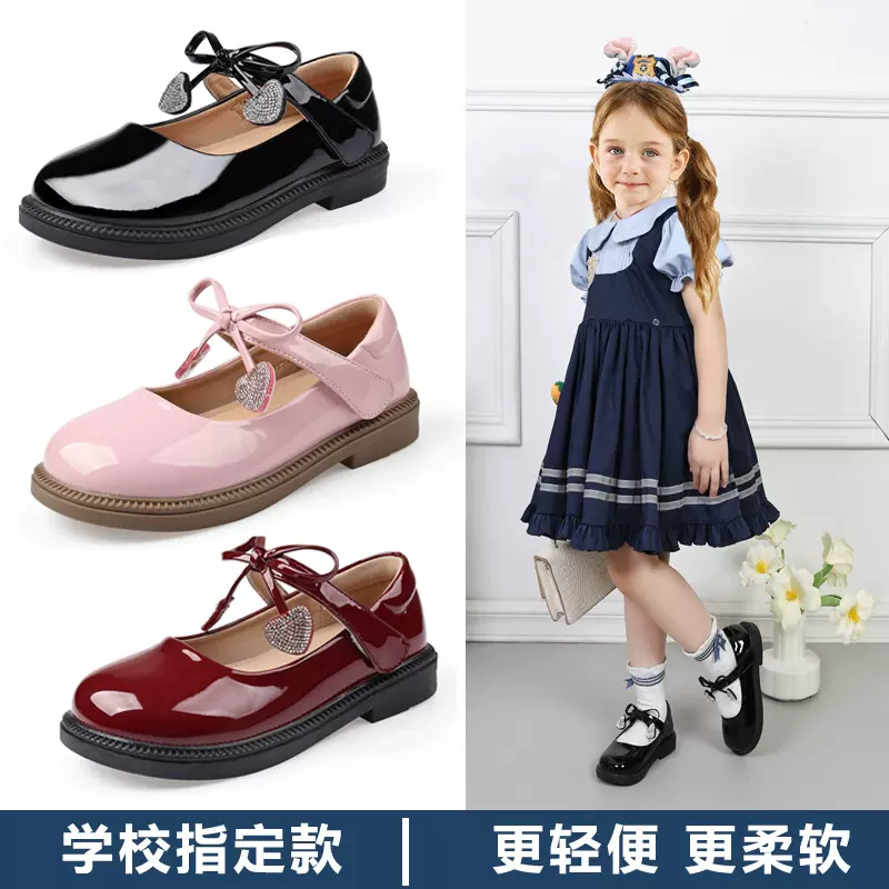 女童皮鞋2025秋季新款时尚软底儿童公主鞋小女孩中大童学生校园鞋