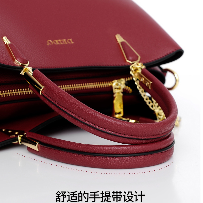Bolso de Mano Modelo 2025 para Mamá, Bolso Rojo para Boda, Gran Capacidad, de Alta Gama, para Mujeres de Mediana Edad, Bolso Cruzado para Suegra