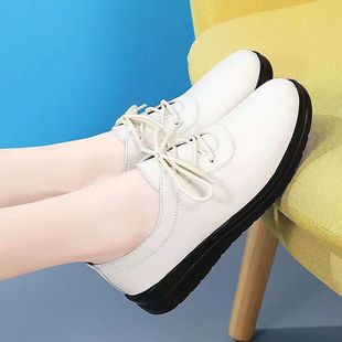 Women's Shoes Summer New Casual Lightweight Sports Shoes Women's Soft Sole Comfortable White Shoes Fashionable All-match Leather Shoes
