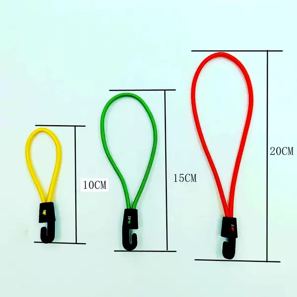 Elastic Mini Luggage Rope 4mm Bicycle Motorcycle Latex Binding Strap Elastic Rope Pom Plastic Hook