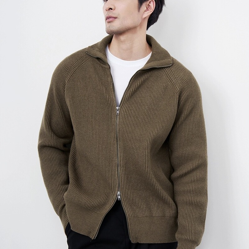 Autumn and Winter Double Zipper Lapel Cardigan Knitwear Men's New Knitwear Casual Versatile Knitwear Knitwear Men's Jacket Autumn and Winter Double Zipper Lapel Cardigan Knitwear Men's New Knitwear Casual Versatile Knitwear Knitwear Men's Jacket