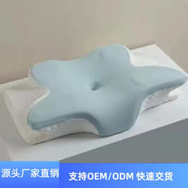 跨境外贸回弹记忆棉蝴蝶枕头透气护颈异形记忆枕颈椎枕记忆枕批发