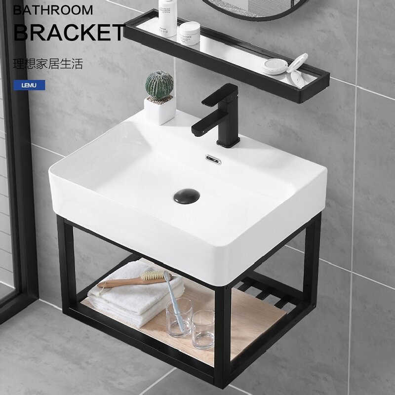 Nórdico de la pared tipo lavabo hotel residencial INS lavabo cerámico de viento pequeño lavabo de soporte lavabo