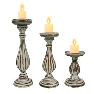 Four Color Optional Wooden Candle Holder Candle Ornaments Light Luxury High-end Creative Home Living Room Vintage Decoration