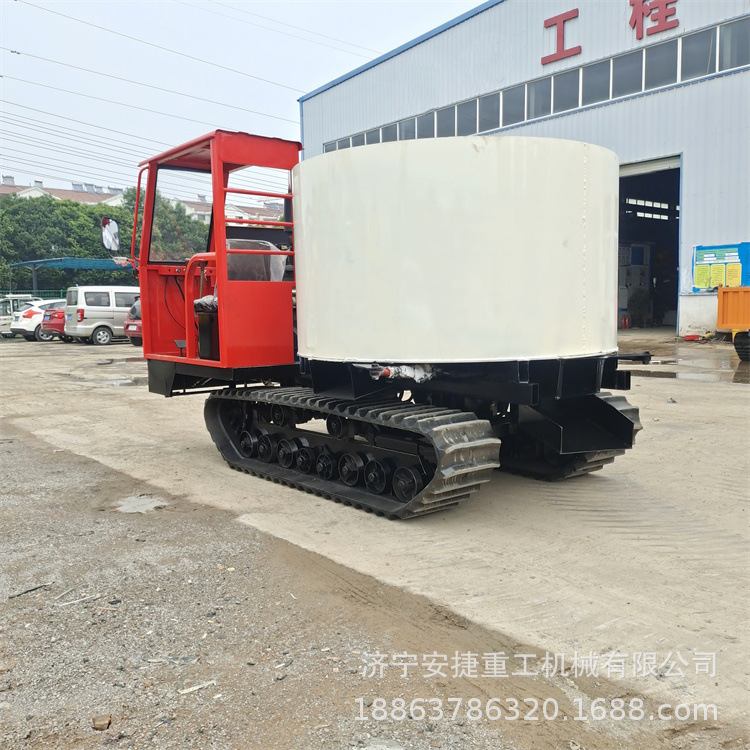 2方履带平口搅拌车 液压搅拌混凝土运输车 自上料履带平口搅拌车