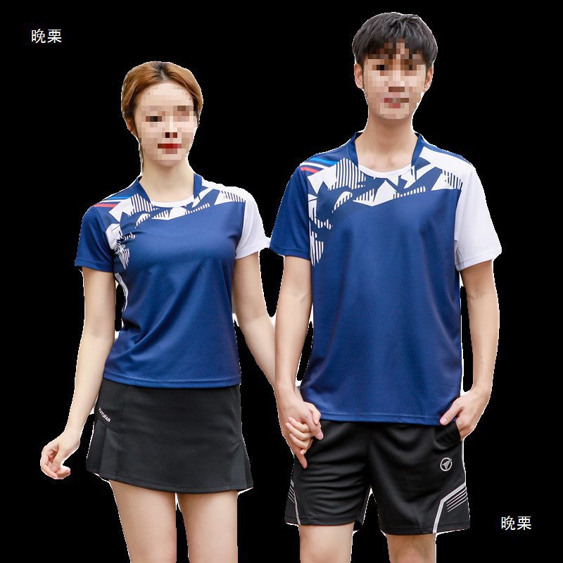 2024 배드민턴 의류 세트 빠른 건조 남녀 반팔 반바지 스커트 탁구 옷 심판의 옷
