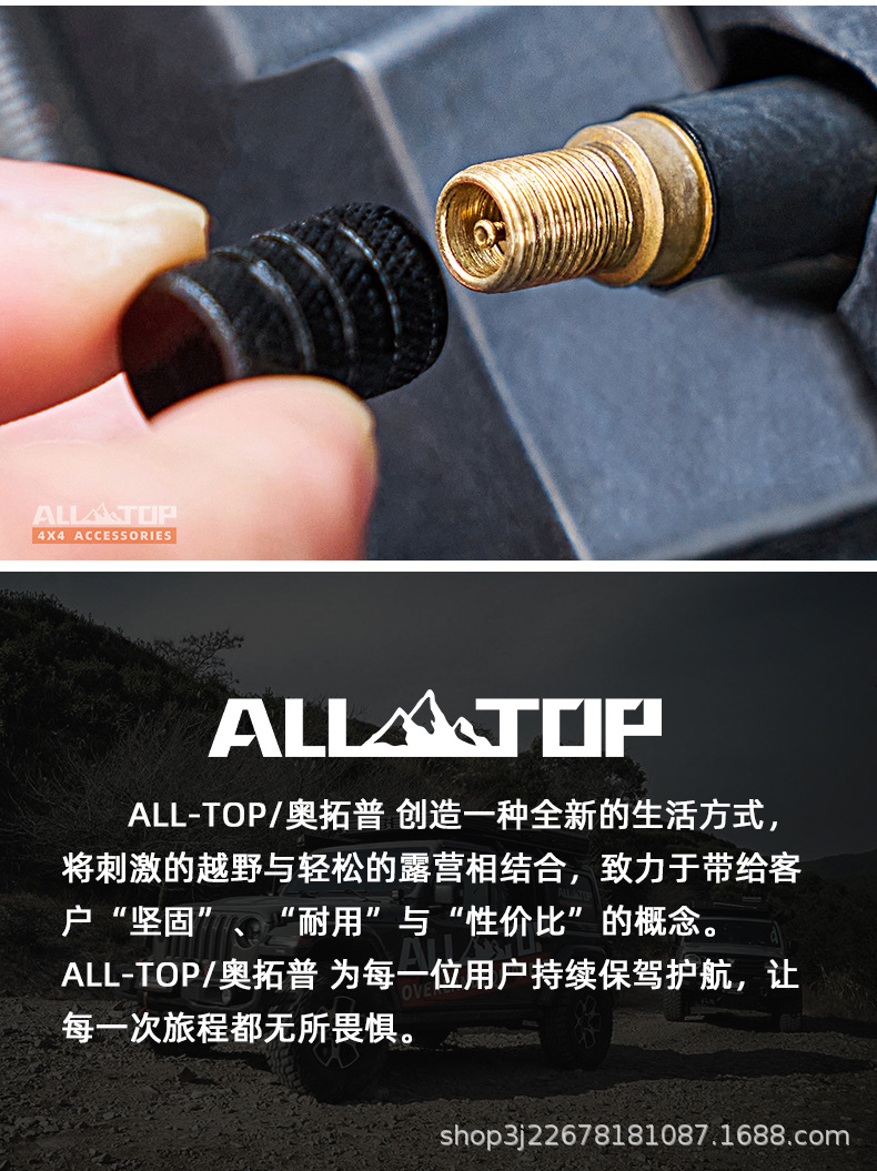 Alltop Auto Tire Valve Cap Dust Cover Aluminum Alloy Universal Valve Cap