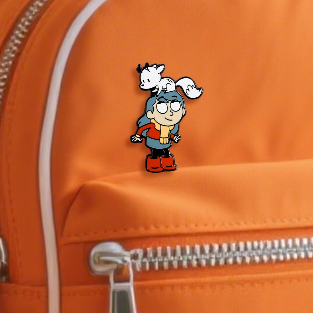 Hilda and Tewig Enamel Pins Fantasy Adventure Anime Character Merchandise Badges European and American Style Cartoon Brooches