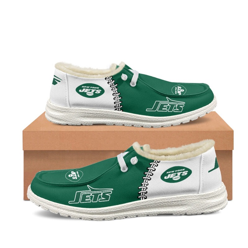 Independent Station Foreign Trade Agency NFL new york Jets Team to Customize Men's Winter One-Pedal Loafers