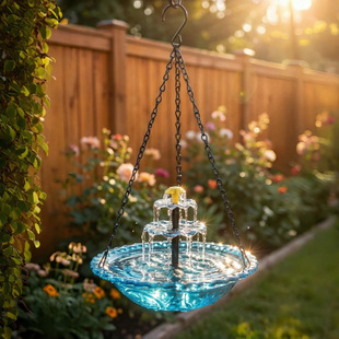�羳 Solar Cascade HangingBird Bath Fountain ̫����Bԡ��Ȫ