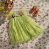 Three dimensional summer dress, small princess costume girl's, skirt, flowered, tutu skirt