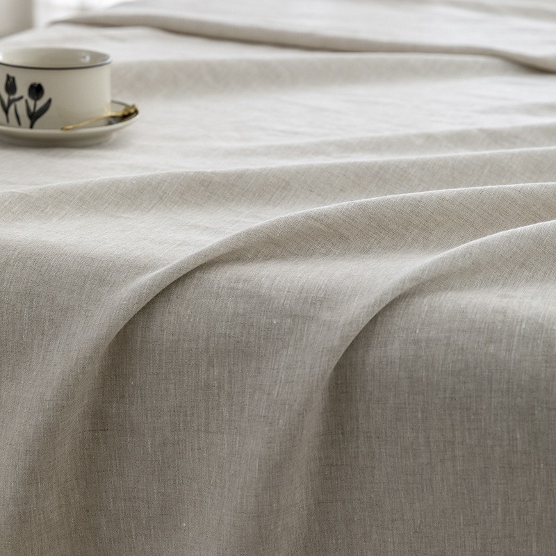 Tela de lino puro lavada con agua, tela de lino, tela de lino, mantel, textil para el hogar, ropa, 14 piezas de tela de lino de rocío de lluvia individuales y dobles