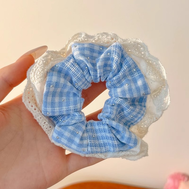 Lazo de encaje para niños, lazo para el cabello de intestino grueso, niña, bola, cabeza, cuerda para la cabeza, niña dulce, cola de caballo, cuerda para el cabello, tocado