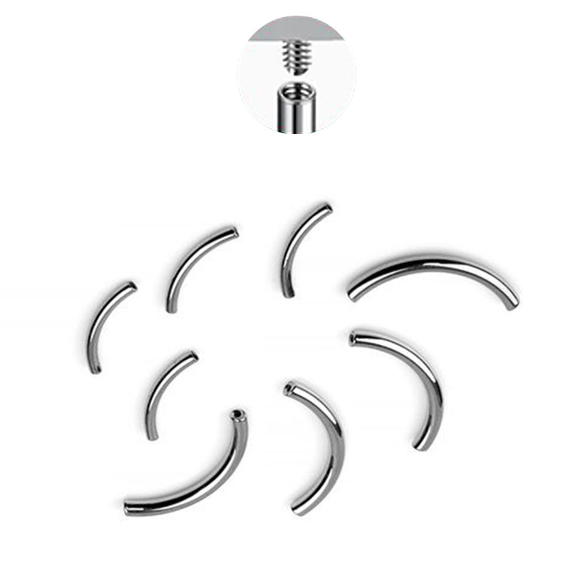京信 F136 チタン合金 インターナルネジ C型バー U字型馬蹄バー アイブロウピアスバー G23チタン ピアスアクセサリー